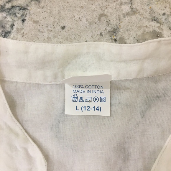 Azul Swimwear White Cover-up Children’s L (12-14) - Picture 4 of 9